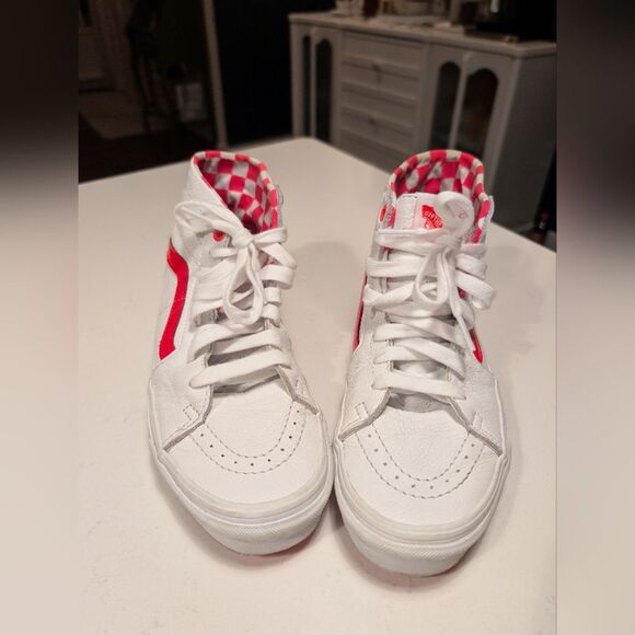 Rare Vans Sk8-Hi Wingtip Leather Sneakers Salmon Pink Y2K Retro Indie Sleaze 8 - Picture 9 of 9